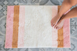 Shiraleah Blush and Rust Stripe Bath Mat, Multi - FINAL SALE ONLY