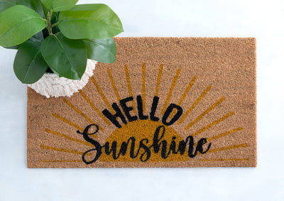 Shiraleah "Hello Sunshine" Doormat, Natural