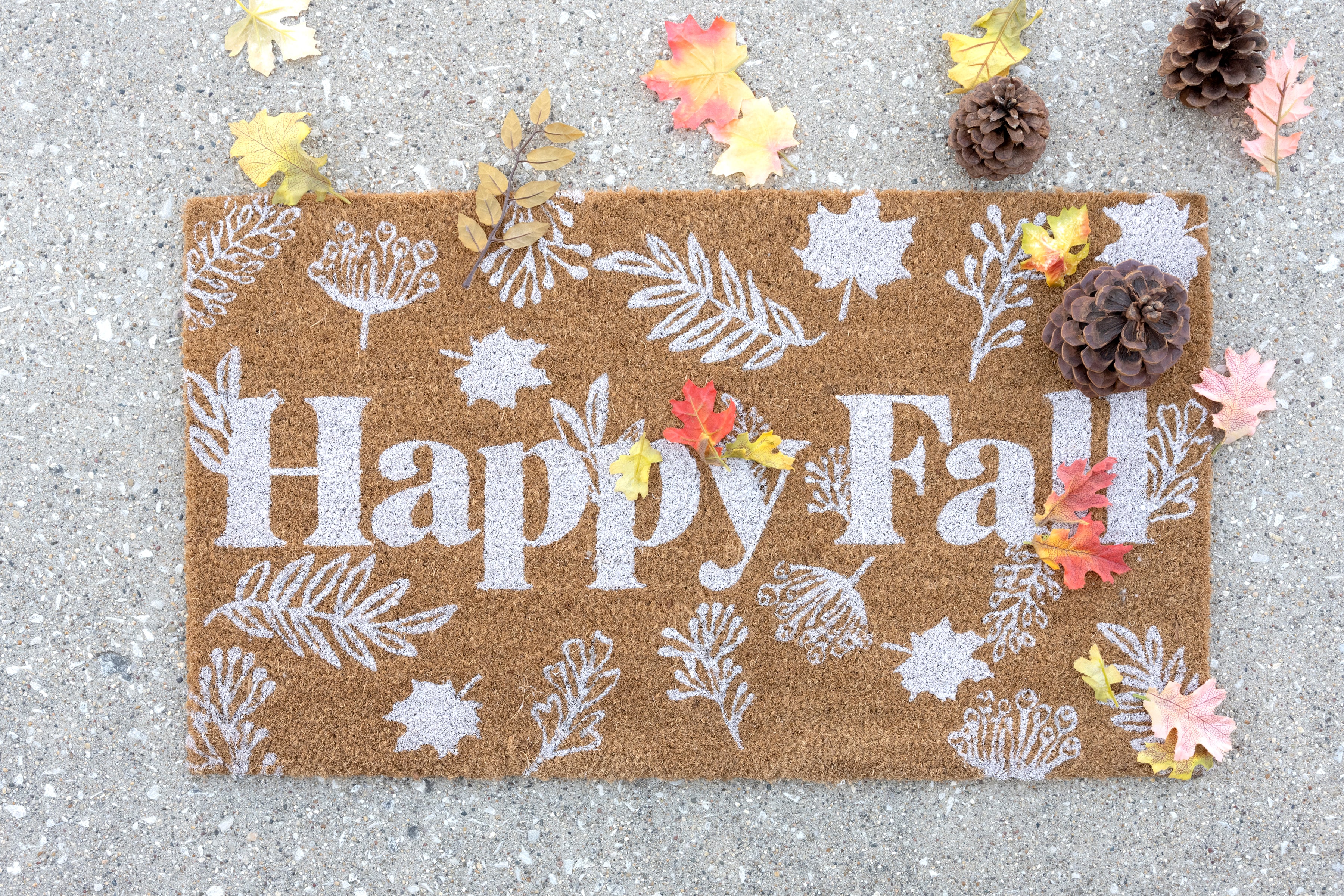 Shiraleah "Happy Fall" Doormat, Natural