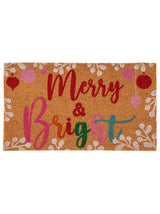 Shiraleah "Merry & Bright" Doormat, Multi