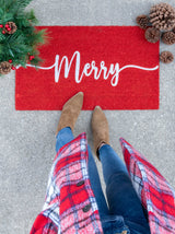Shiraleah "Merry" Doormat, Red