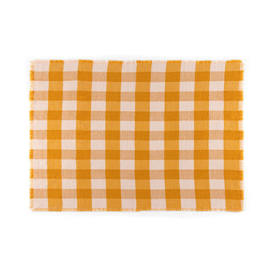 Shiraleah Sierra Yellow Two-Sided Plaid Throw, Sunflower - FINAL SALE ONLY
