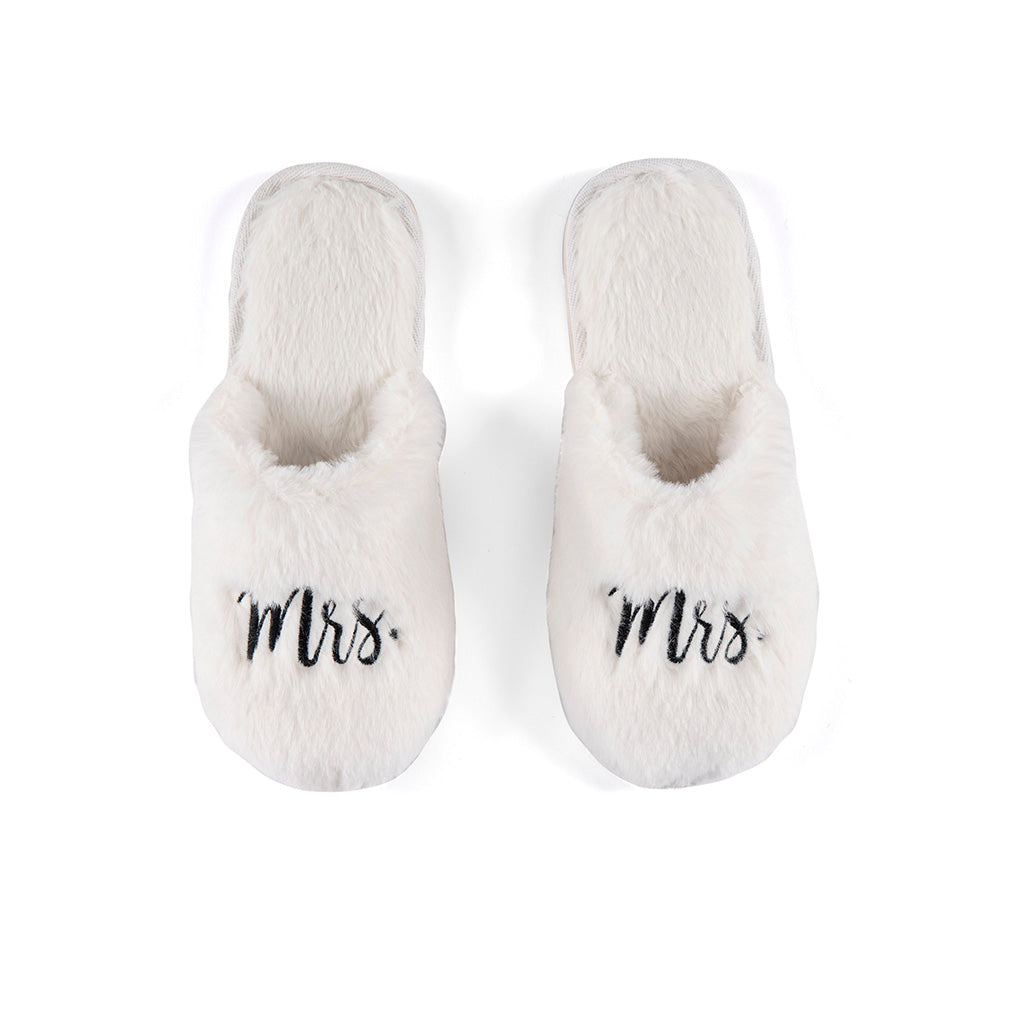 Shiraleah "Mrs" Bridal Slippers, Ivory