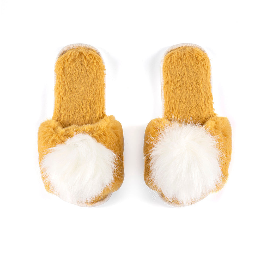 Amor Slippers, Yellow