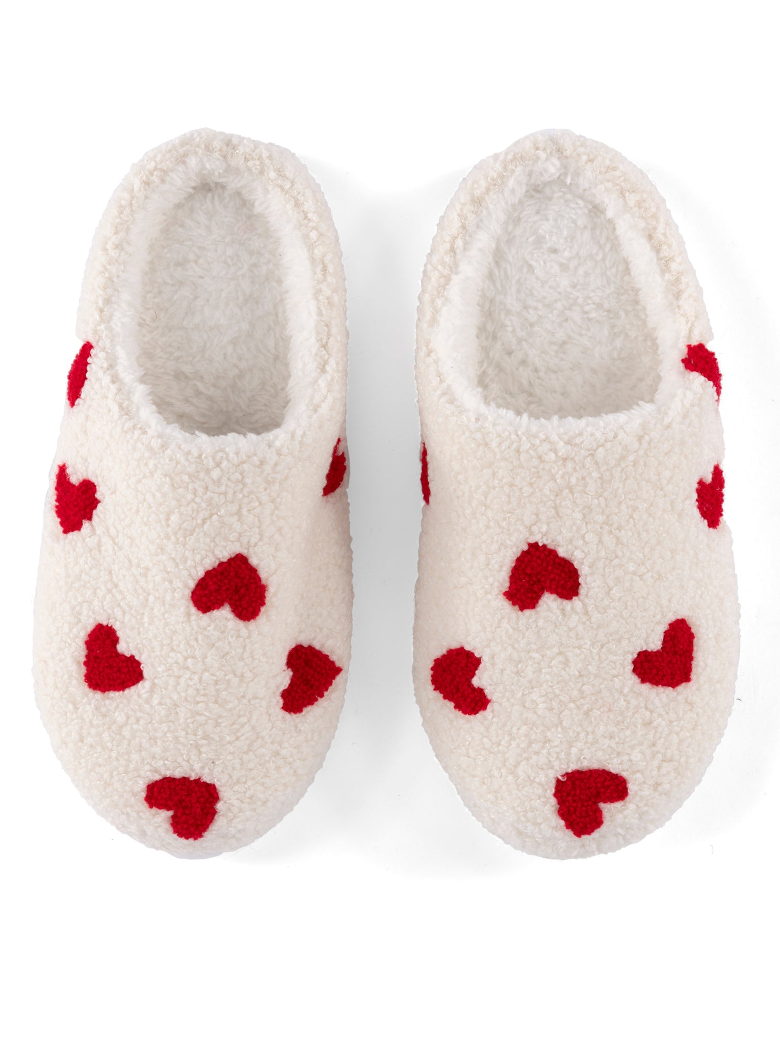 Shiraleah Hearts Slippers, Ivory