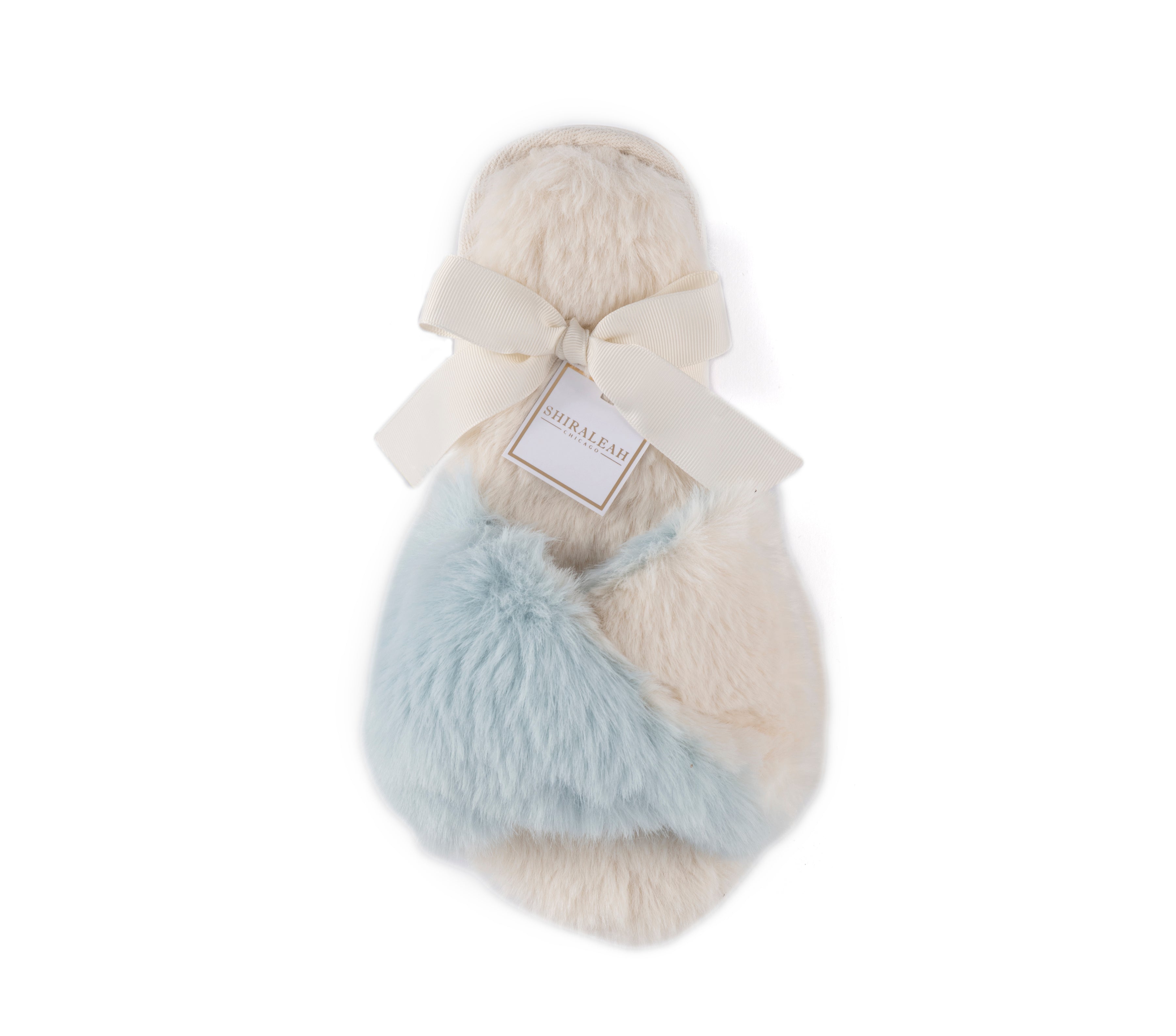 Shiraleah Stowe Plush Slippers, Sky