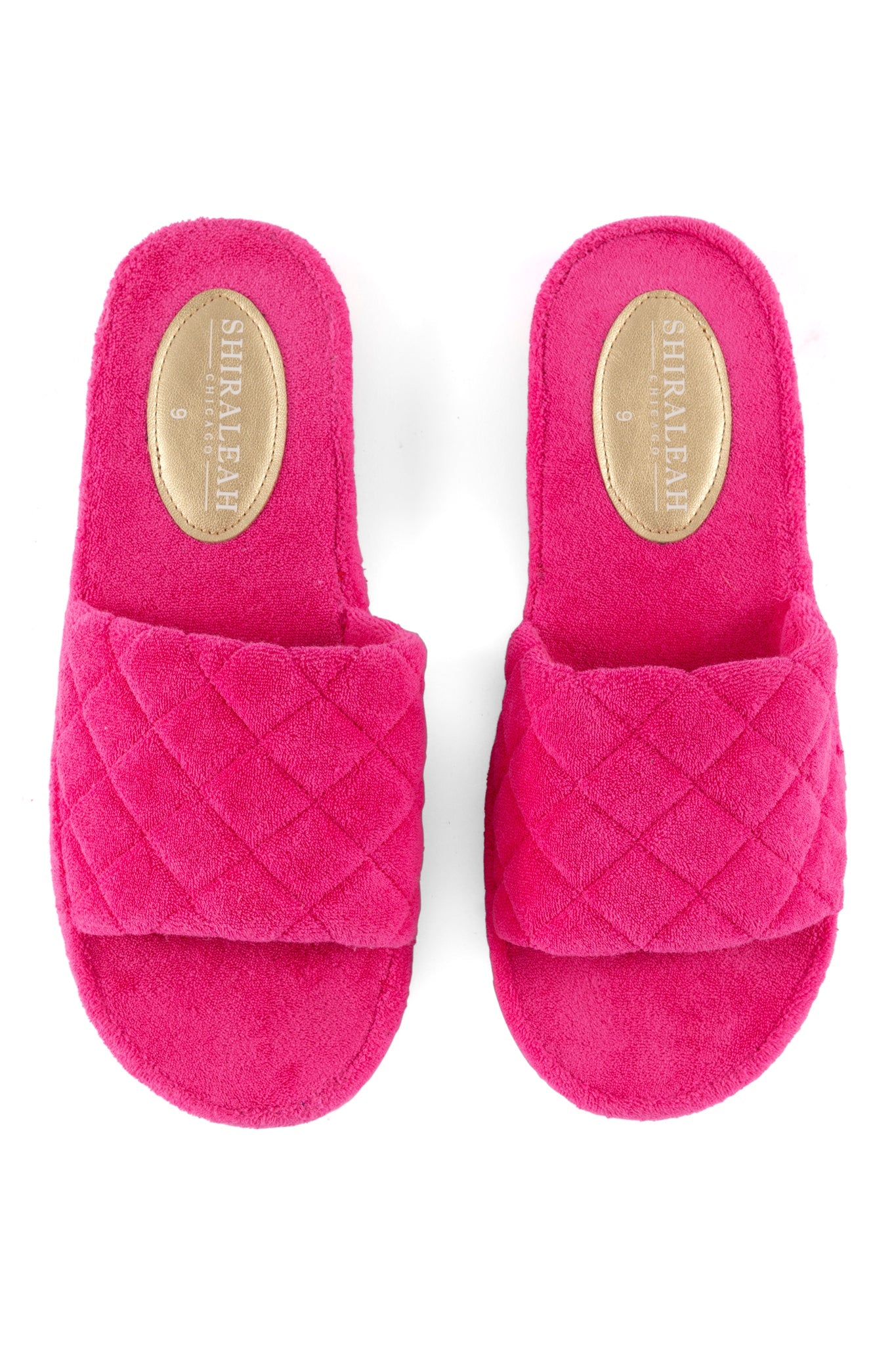 Shiraleah Sol Terrycloth Pool Slides, Fuchsia