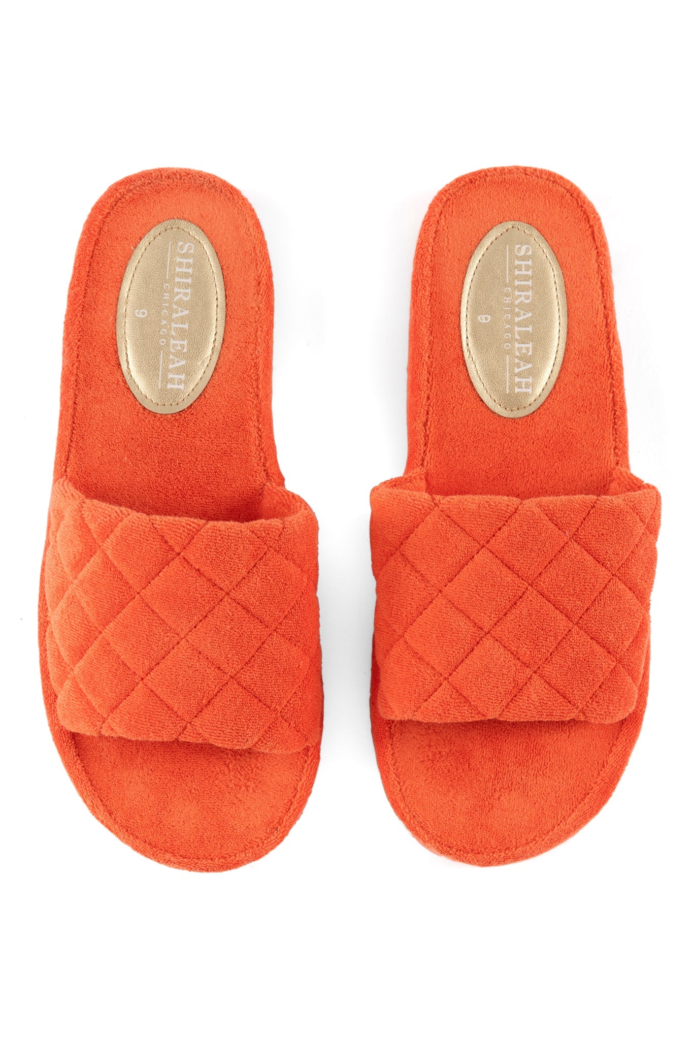 Shiraleah Sol Terrycloth Pool Slides, Orange