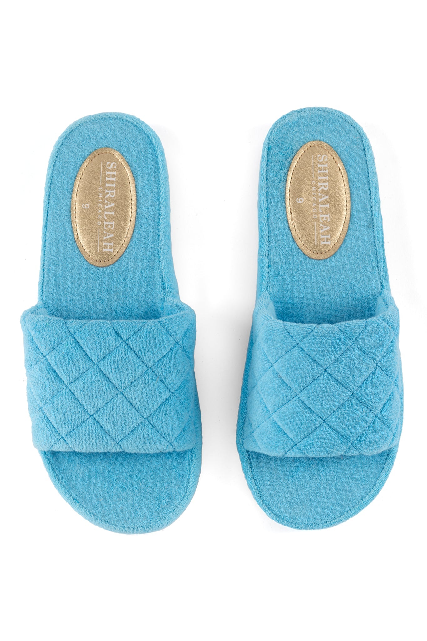 Shiraleah Sol Terrycloth Pool Slides, Turquoise