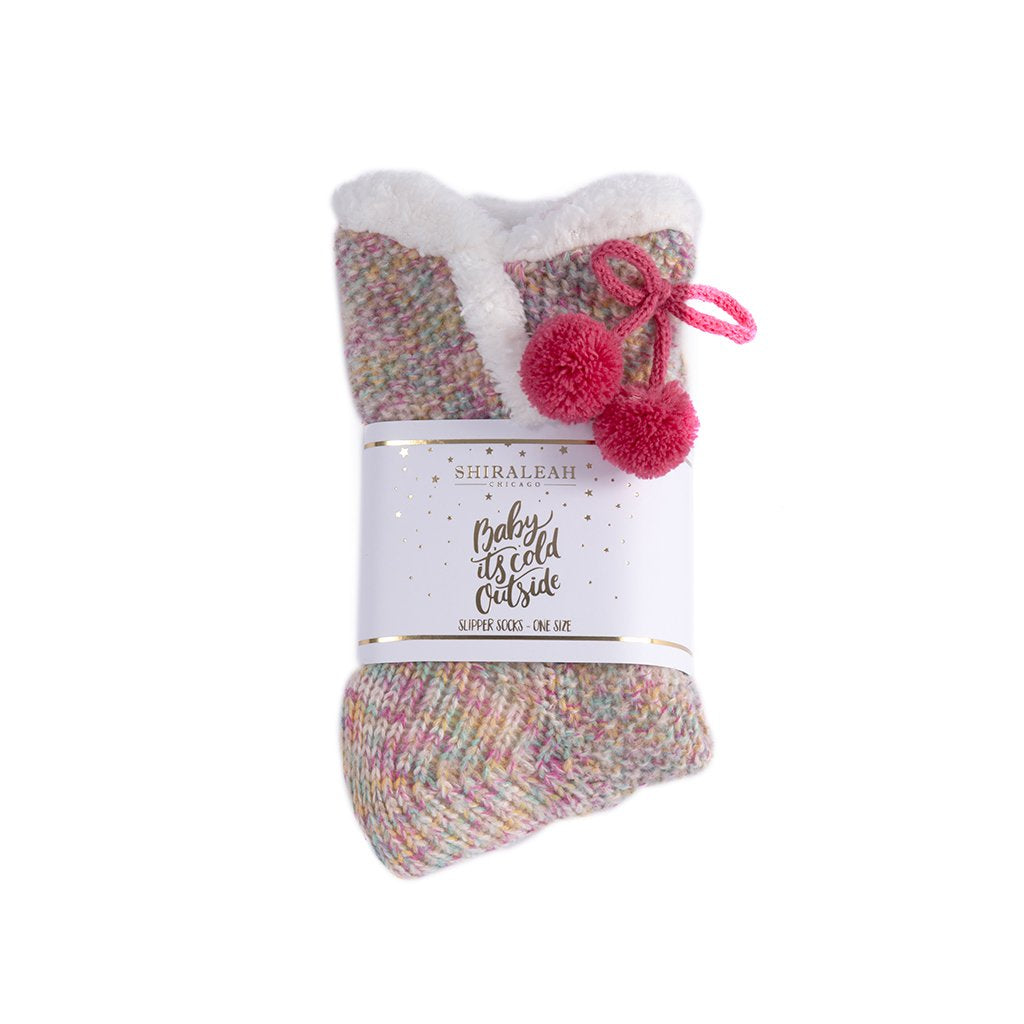 Pia Slipper Socks, Multi