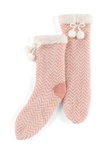 Shiraleah Yancy Knit Slipper Socks, Blush