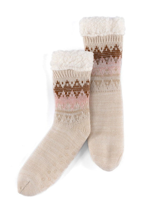 Shiraleah Jules Knit Slipper Socks, Oatmeal