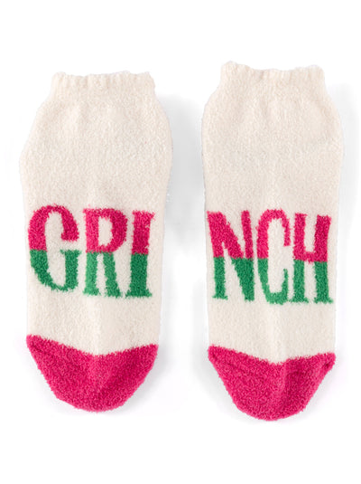 Shiraleah "Grinch" Home Socks, Ivory