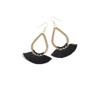 Rosalie Earrings, Black