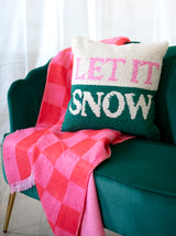 Shiraleah "Let It Snow" Textured Decorative Holiday Pillow, Multi