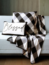 Shiraleah "Blessed" Decorative Pillow, Black - FINAL SALE ONLY