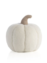 Shiraleah Small Faux Fur Pumpkin Pillow, Ivory