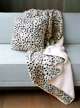 Shiraleah Astin Leopard Faux Fur Throw, Black - FINAL SALE ONLY