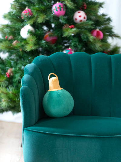 Shiraleah Merry Bauble Small Pillow, Green