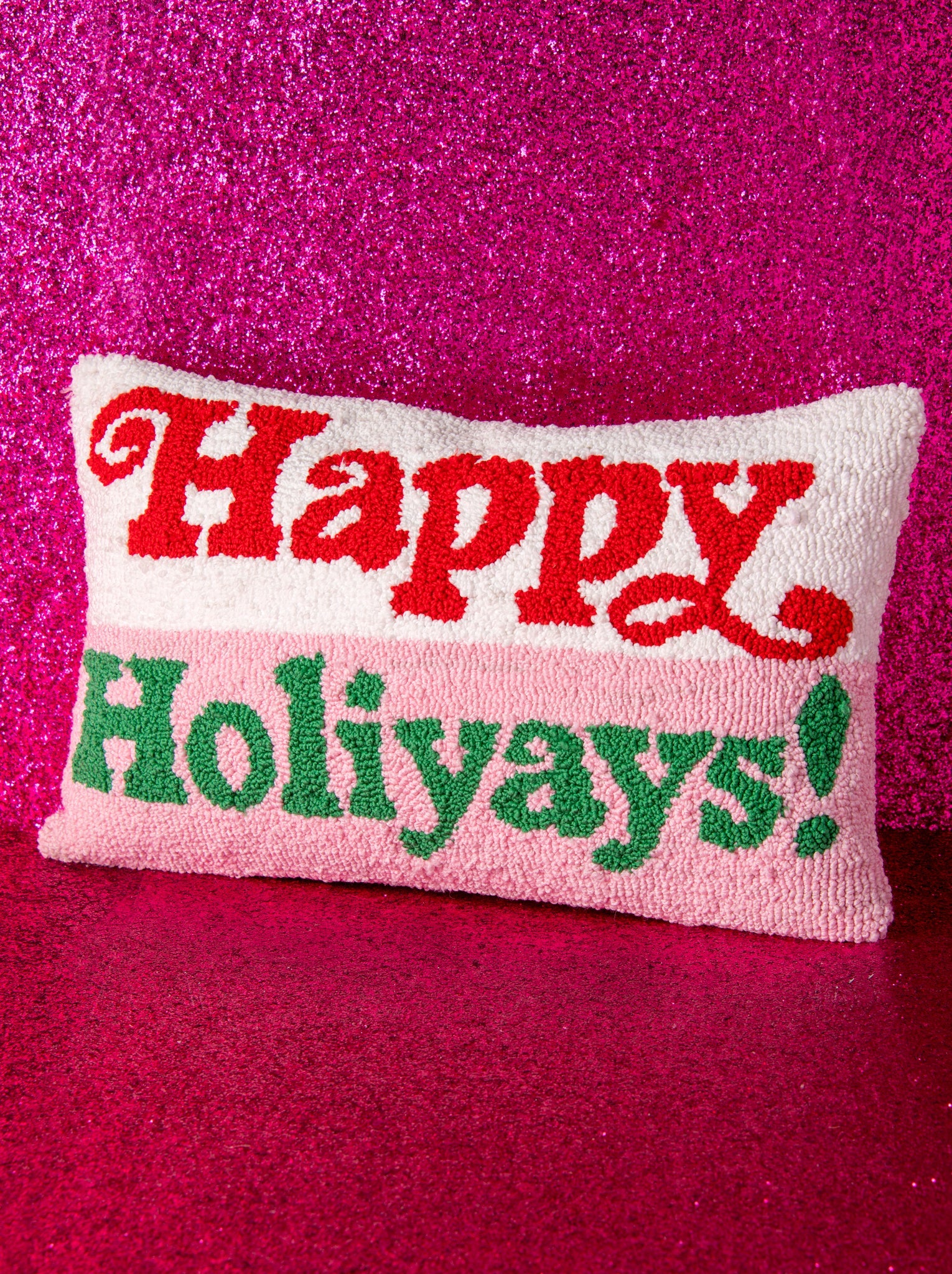 Shiraleah "Happy Holiyays!" Pillow, Multi- FINAL SALE ONLY