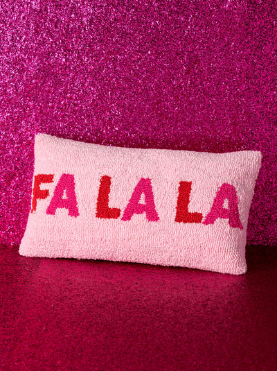 Shiraleah "Fa La La" Pillow, Pink