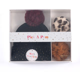 Shiraleah Pick-a-Pom Winter Hat Boxed Gift Set, Black - FINAL SALE ONLY